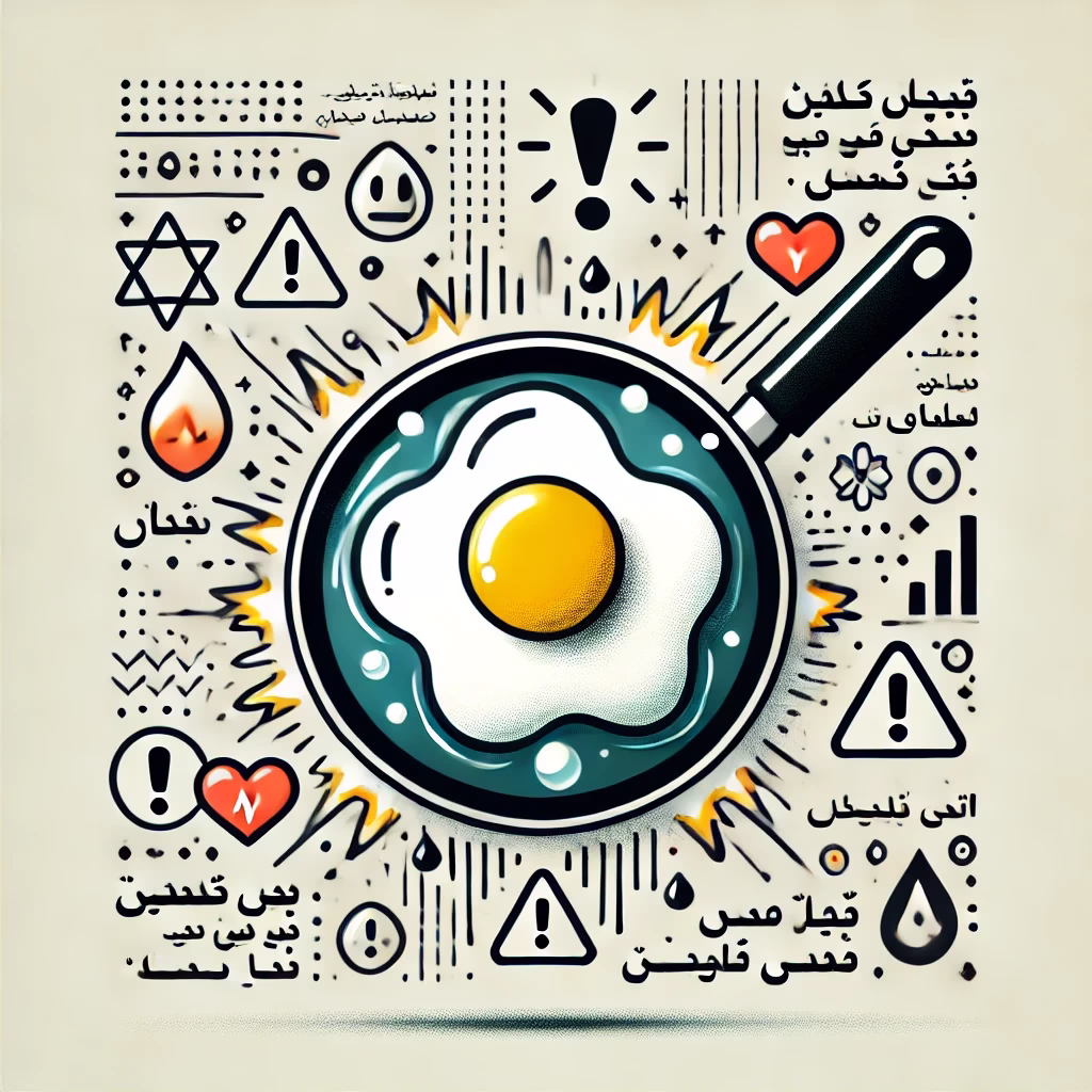 مضرات سرخ کردن تخم مرغ در روغن زیاد