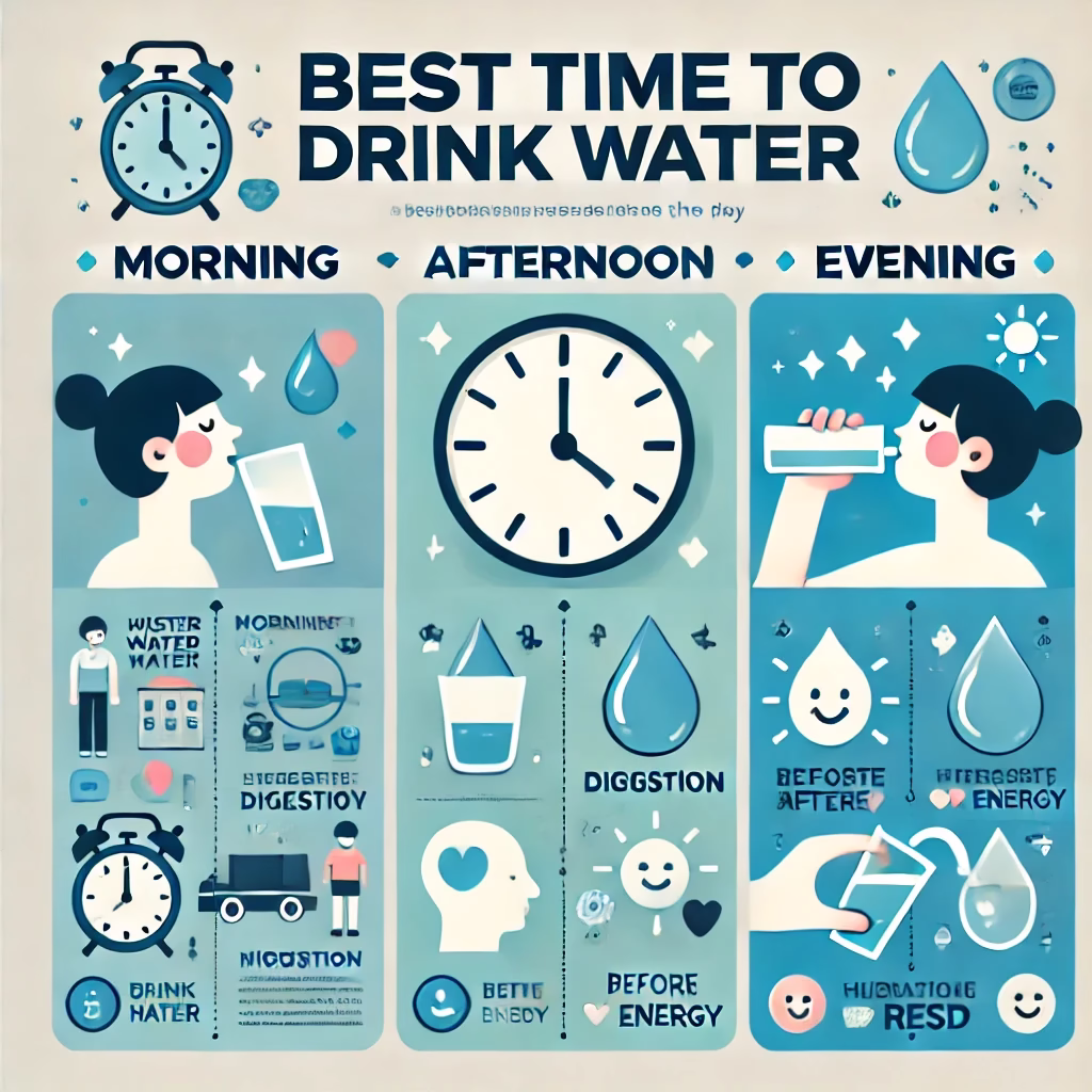 بهترین زمان برای مصرف آب