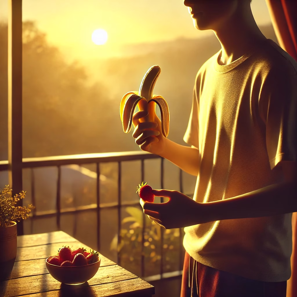 ناشتا خوردن میوه