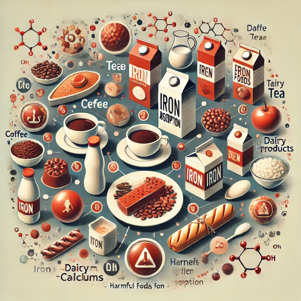 مواد غذایی مضر برای جذب آهن