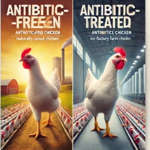 تفاوت مرغ با آنتی بیوتیک و بدون آنتی بیوتیک