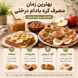 بهترین زمان مصرف کره بادام درختی