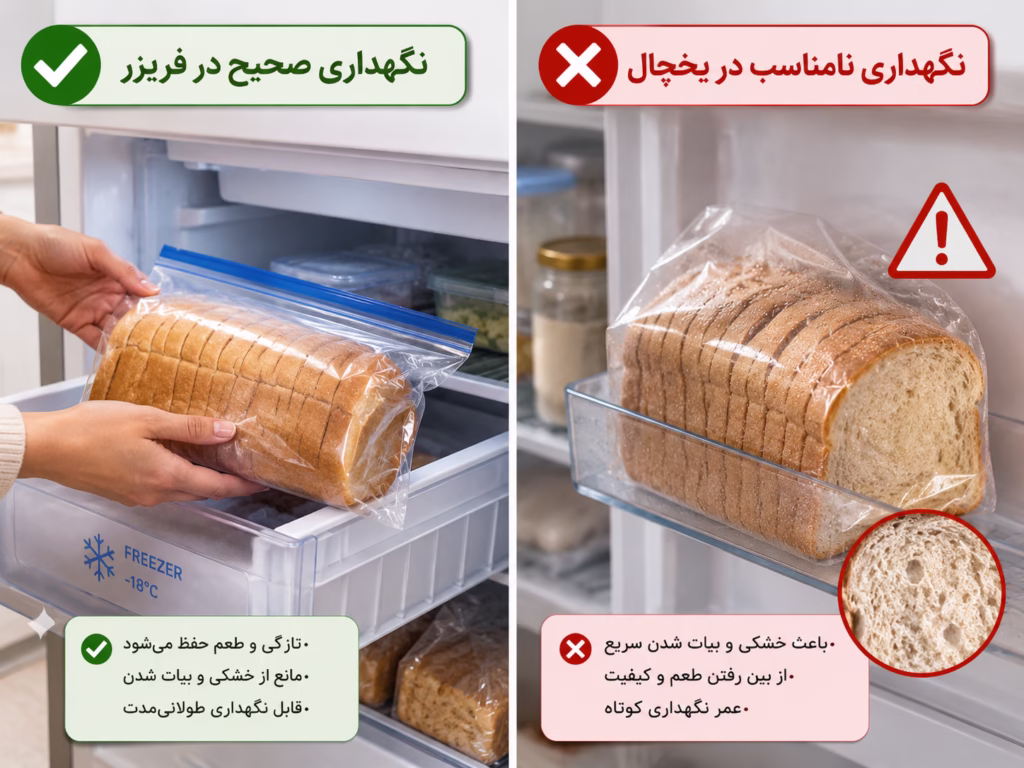 علت بیات شدن نان