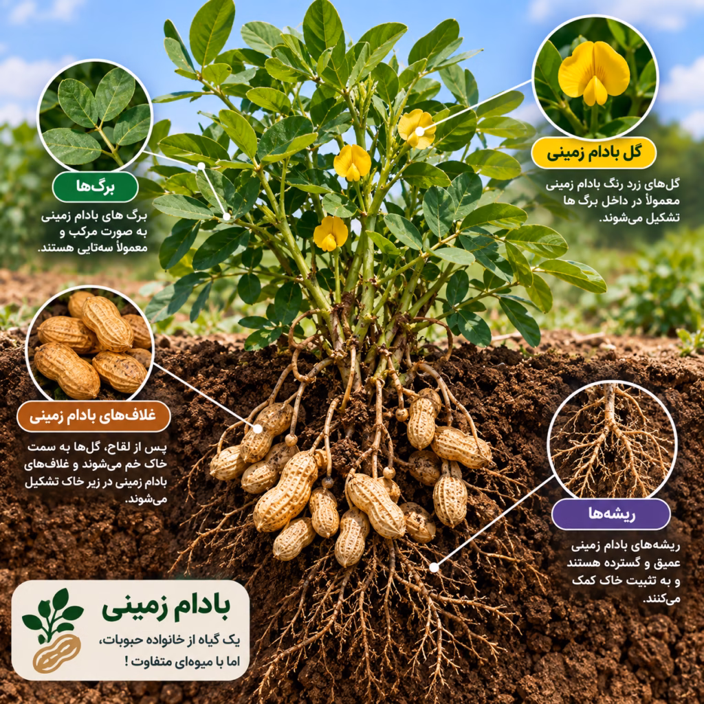 بادام زمینی مغز است یا حبوبات